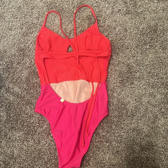summersalt Swim Summersalt Swan Dive One Piece Swimsuit Pink Red